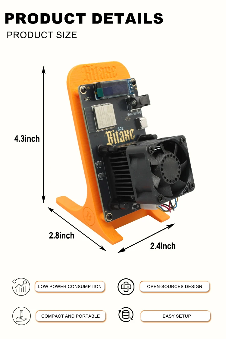 Bitsoloplayer Bitaxe Gamma 601 1.2TH/S SHA-256 BM1370BC Bitcoin