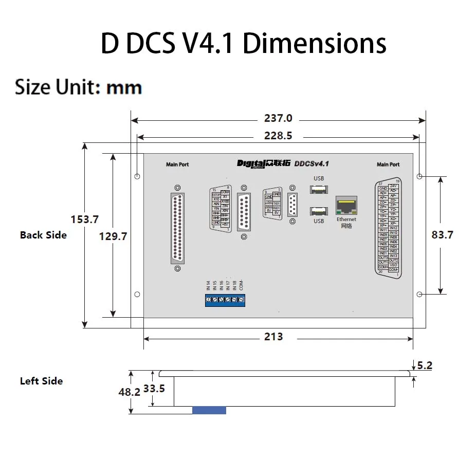 독립형 모션 컨트롤러 오프라인 컨트롤러, 지지대 3/4 축, USB CNC 컨트롤러 인터페이스, DDCSV4.1