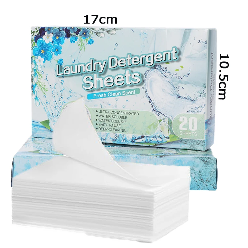 Laundry Detergent Sheets Travel No Plastic Jug Fresh Scent 160/100/40 sheets