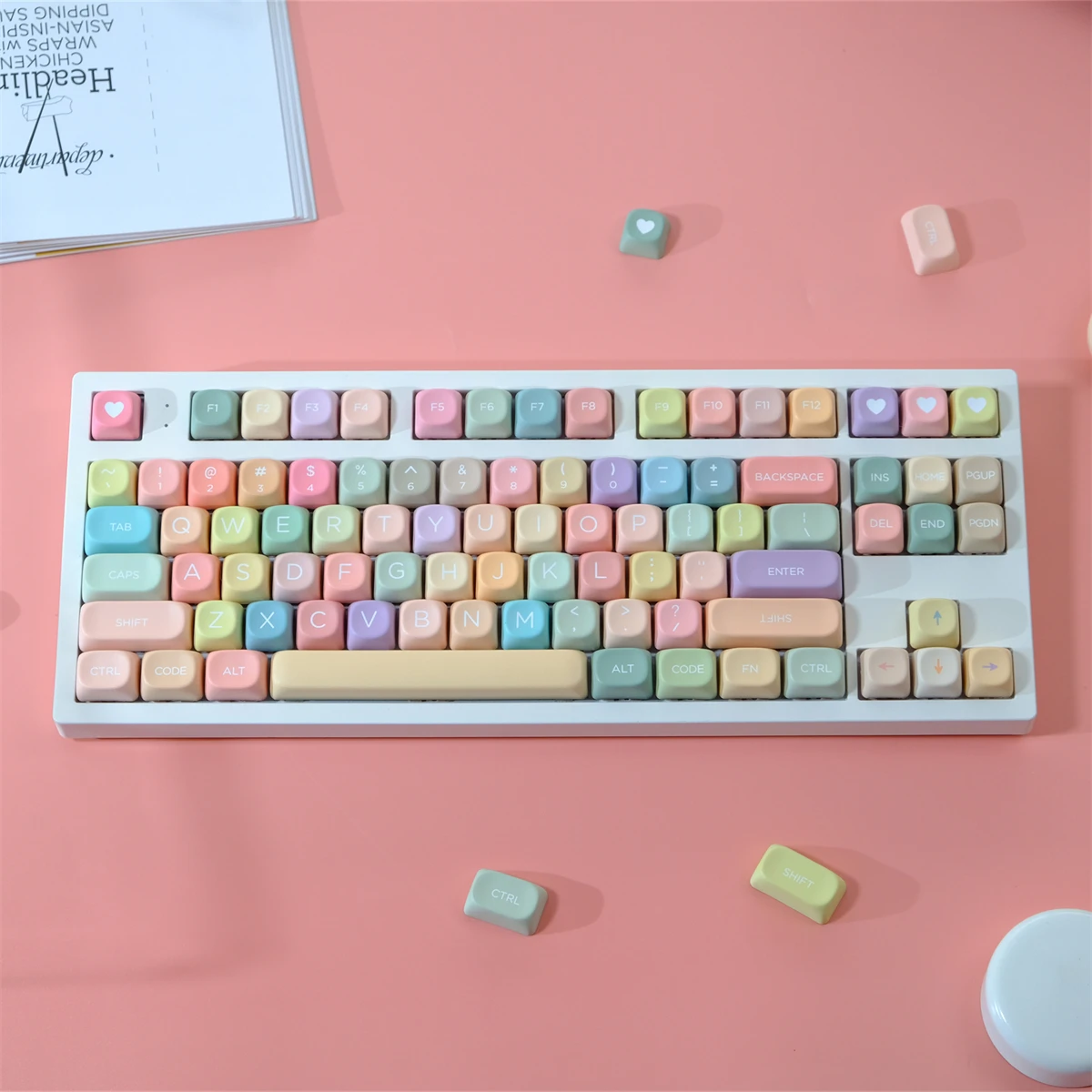 Moa Jelly Delights Keycaps Pbt Dye Sub Keycap Chaves Doces Coloridas 126 Teclas para Teclado Mecânico Fazendo - Imagem 5