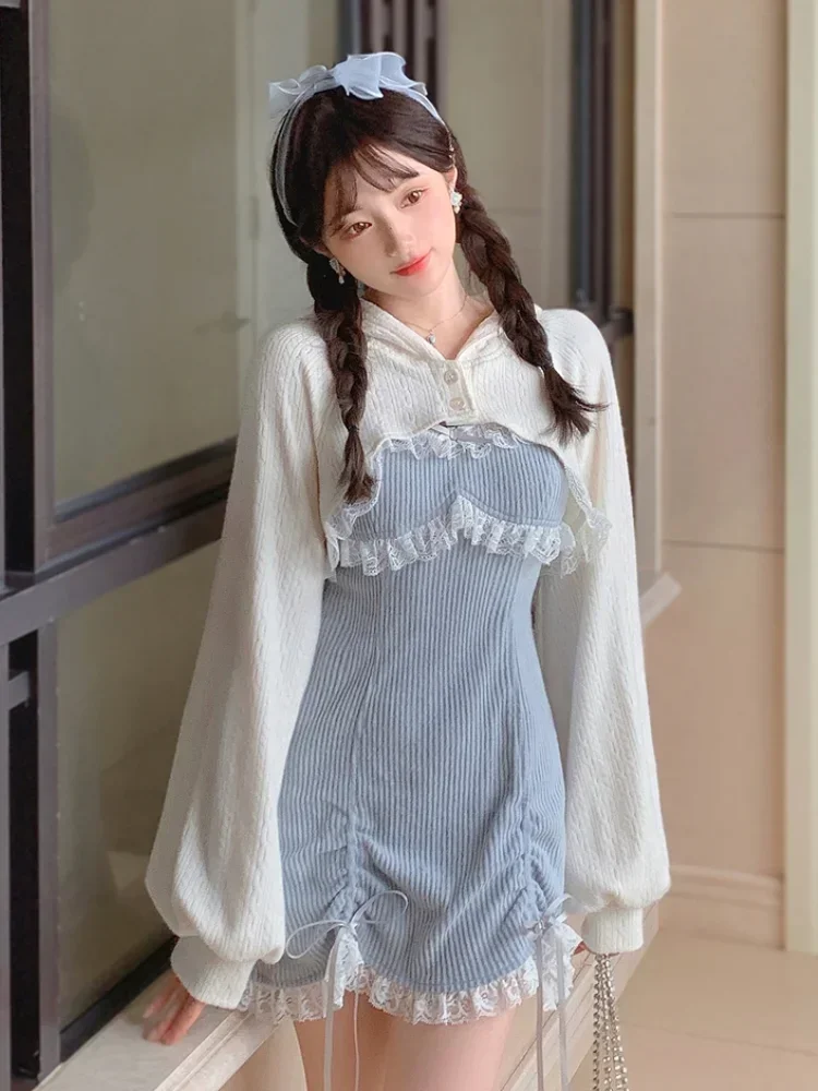 Lolita Dress Lolita Suspender Dress Lolita Cosplay Costumes for Women Bow Pink Kawaii Party Mini Dresses