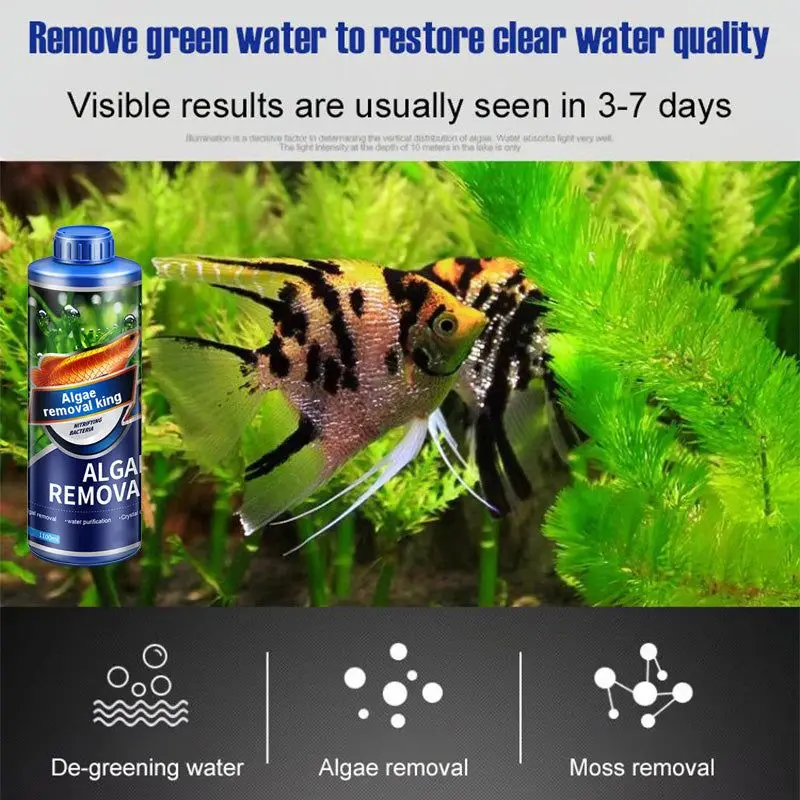 Aquatic Algae Remover 300ml for Fish Tank Pond