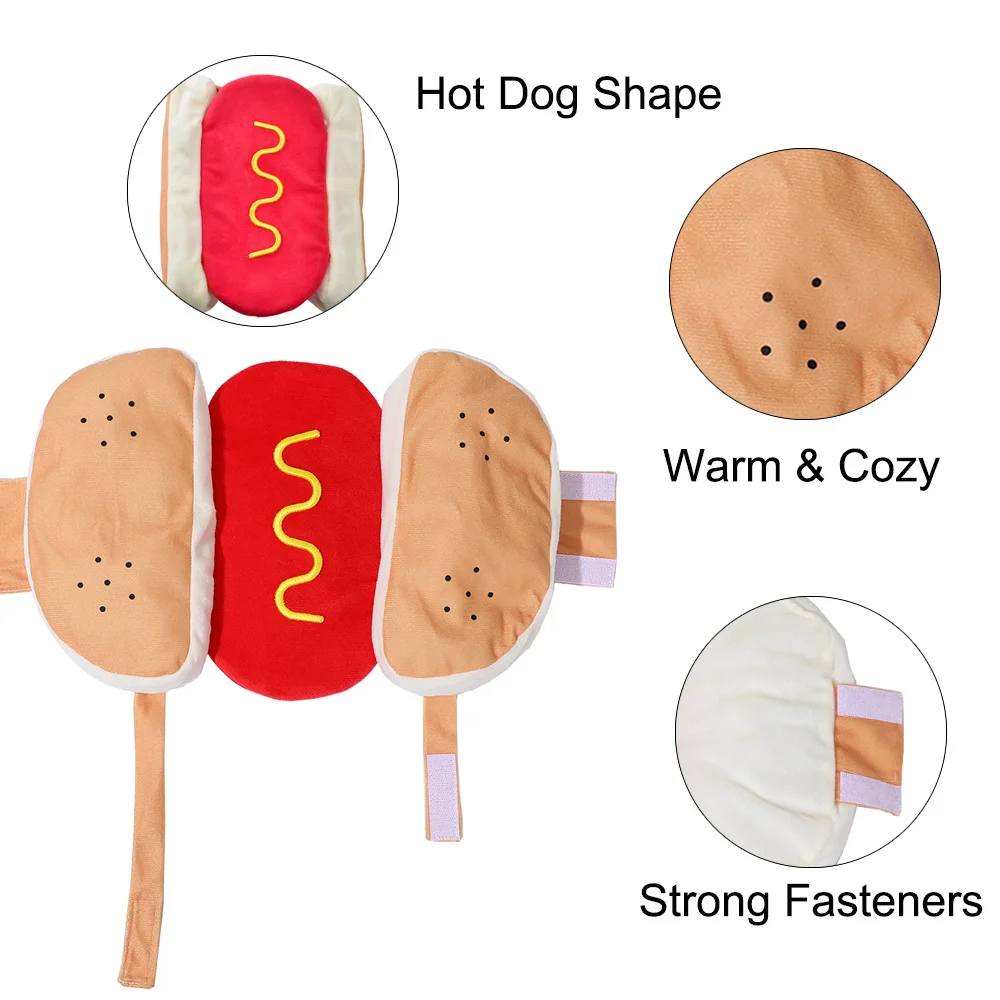 Cute Hot Dog Pet Costume 3