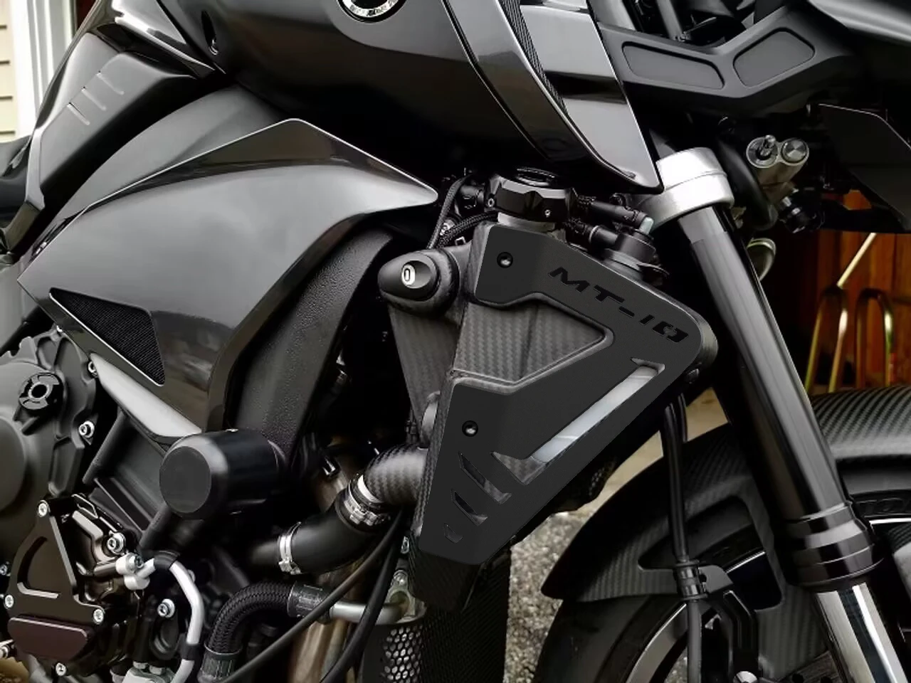 Para YAMAHA MT10 MT-10 FZ-10 2015 2016 2017 2018 2019 2020 MT 10 accesorios de motocicleta Protector lateral de radiador cubierta protectora de placa - details 1