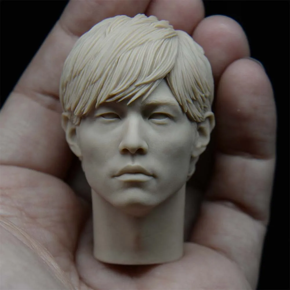 

1/6 Scale Famous Star Jay Chou Unpainted Head Sculpt Model for 12''Action Figures DIY Accessories