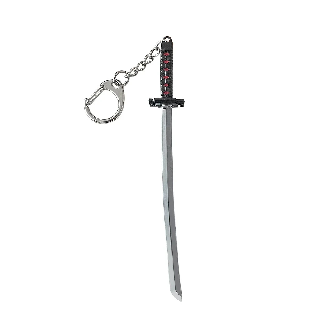 Anime Bleach Weapon Keychain Cosplay Zangetsu Zanpakutou Sword Key Chain Hitsugaya Toushirou Katana Keychains Accessories llaver