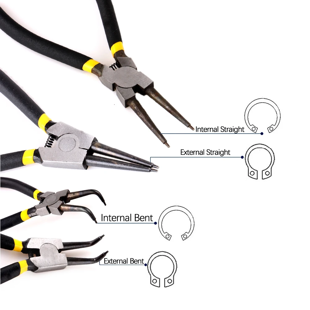 Herramienta var Alicates Circlip Interno Punta Recta