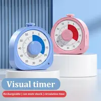 Pink Blue 60 Minutes Visual Timer Classroom Countdown Timer Silent Timer Management Tool for Teaching and Work 1