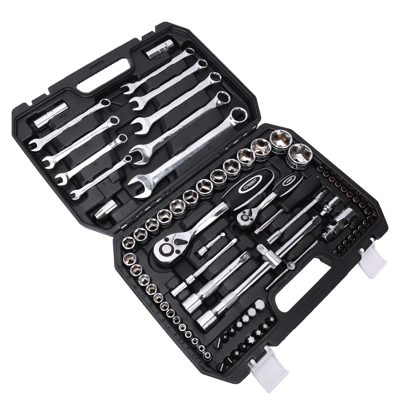 

JUNEFOR Car Repair Tool Set In Case Multitool Mechanical Workshop Tools Ratchet Wrench Socket Set Screwdriver Bits Hand Tool Kit