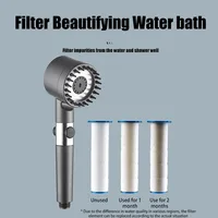 Three Speed Adjustment Bathroom Supplies Head Massage Portable Shower Filter Showers for Bathroom Accessories Showerhead Items 4