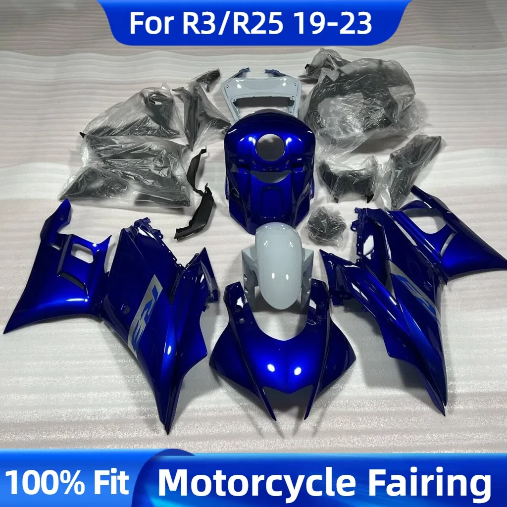 

Комплект обтекателей для мотоцикла, подходит для YZF R25 R3 2019 2020 2021 2022 2023 кузов высокого качества ABS Инжекция синий