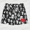 2024 Vintage Summer Grunge Punk Printed Drawstring Basketball Shorts Casual Vacation Beach Daily Life Kids/Adullt Trunks 1