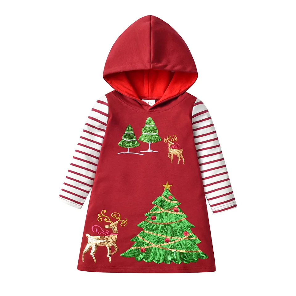 white christmas dresses Alpaca Christmas Hoodie Dress main image 1
