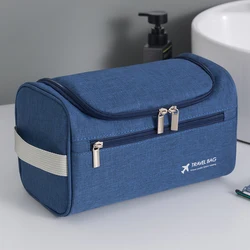 Enhanced Travel Toiletries Bag - Large Capacity Hanging Cosmetic Organizer and Beauty Case (Blue)