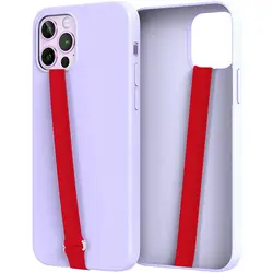 Elastic Silicone Phone Strap and Wristband Grip (Red - M)
