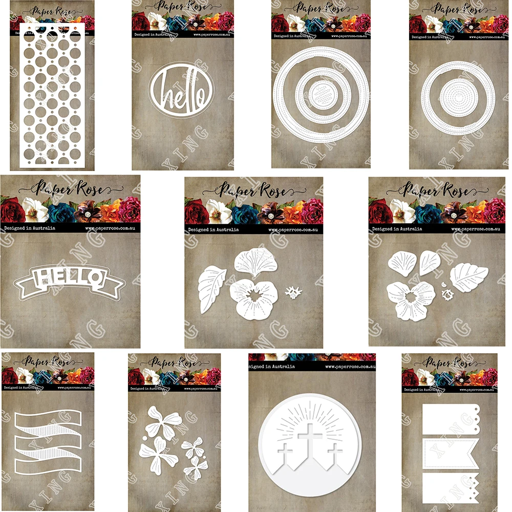 2022 Punti Slimline Coverplate Hello Layered Oval Wonky Stitched Inside Out Circles Trio Banner Inciso Pansy Flowers Crosses Dies