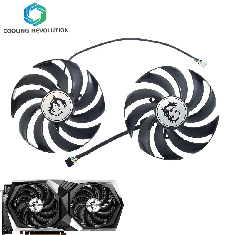 Acessórios de Refrigeração para Placas Gráficas Ventilador Gpu Msi Radeon rx 6700 xt Gaming x Geforce Rtx 3060 Pld10010s12hh 95 mm 4pin Rtx3060 ti