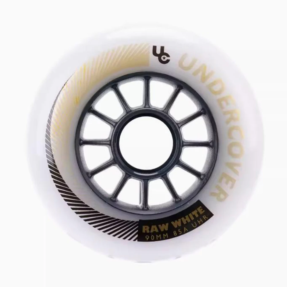 Original Powerslide UC Under Cover Wheels RAW WHITE Speed Inline Skates Wheels 85A Hardness 90 100mm Skating Patines Tires