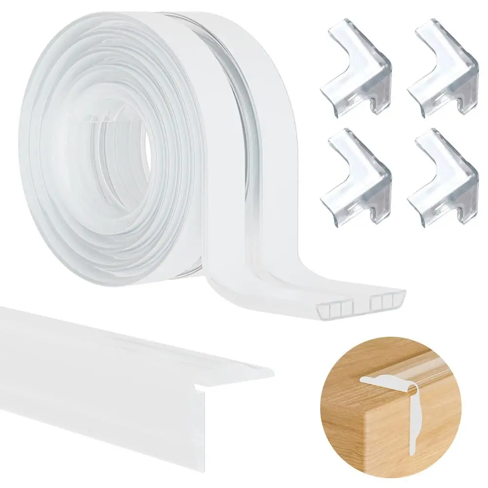 투명 테이블 에지 가드 스트립, 보이지 않는 자체 접착 PVC 에어백 범퍼, 어..