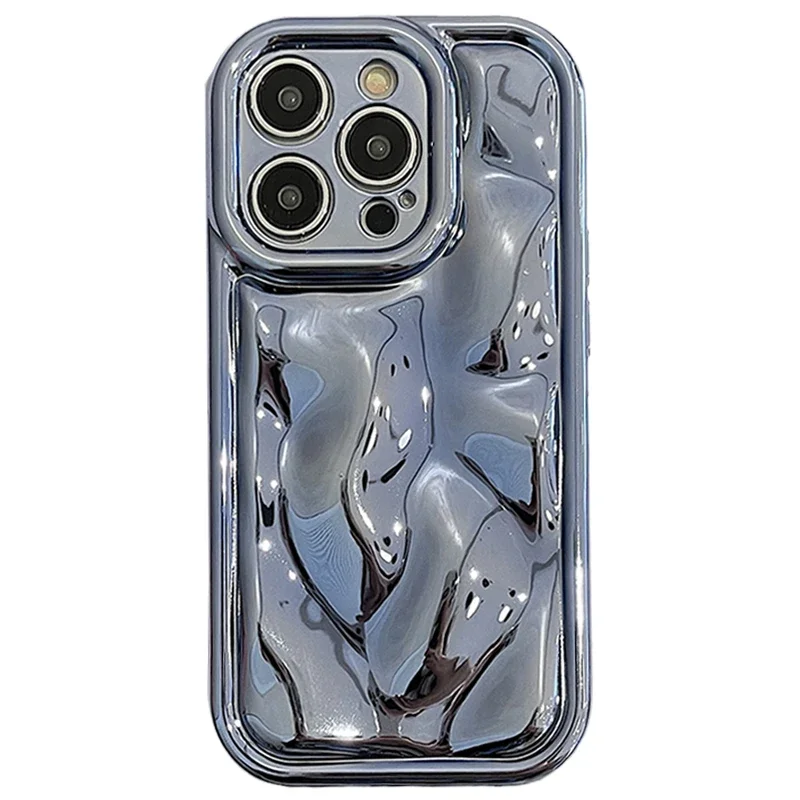 thumbnail image 1 of 3D Glossy Laser Meteorite Texture Plating Case For iPhone 15 14 13 12 11 Pro Max XS XR X 7 14 Plus Plain Color Anti-knock Cover, 1 of 5