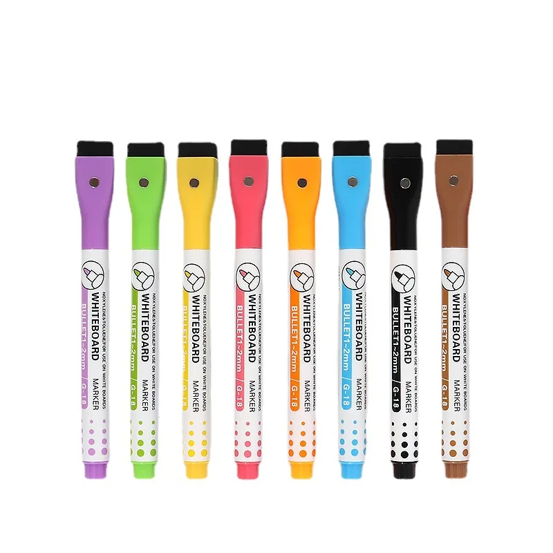 

Whiteboard Pen Water-based Erasable Magnetic with Brush Pen Children's Color Paintbrush