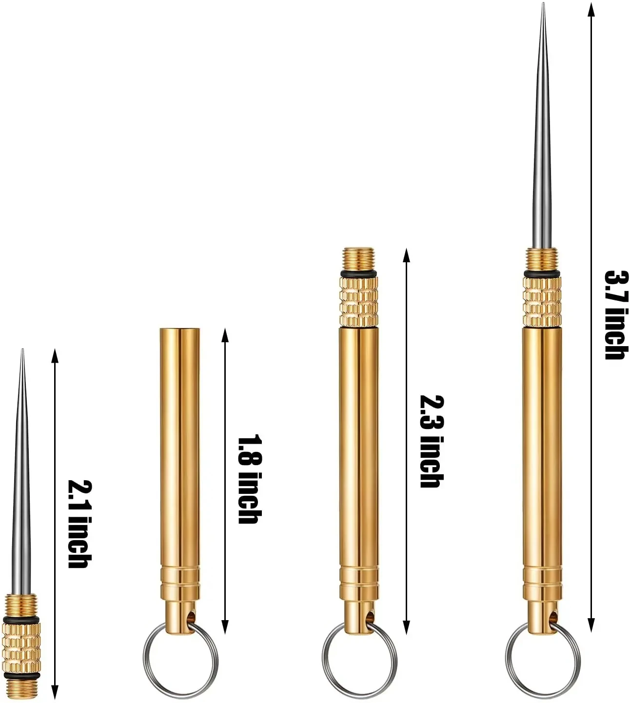 Portable Titanium Alloy Toothpick Brass Creative Combination Stainless Steel Portable Toothpick Fruit Outdoor Tool