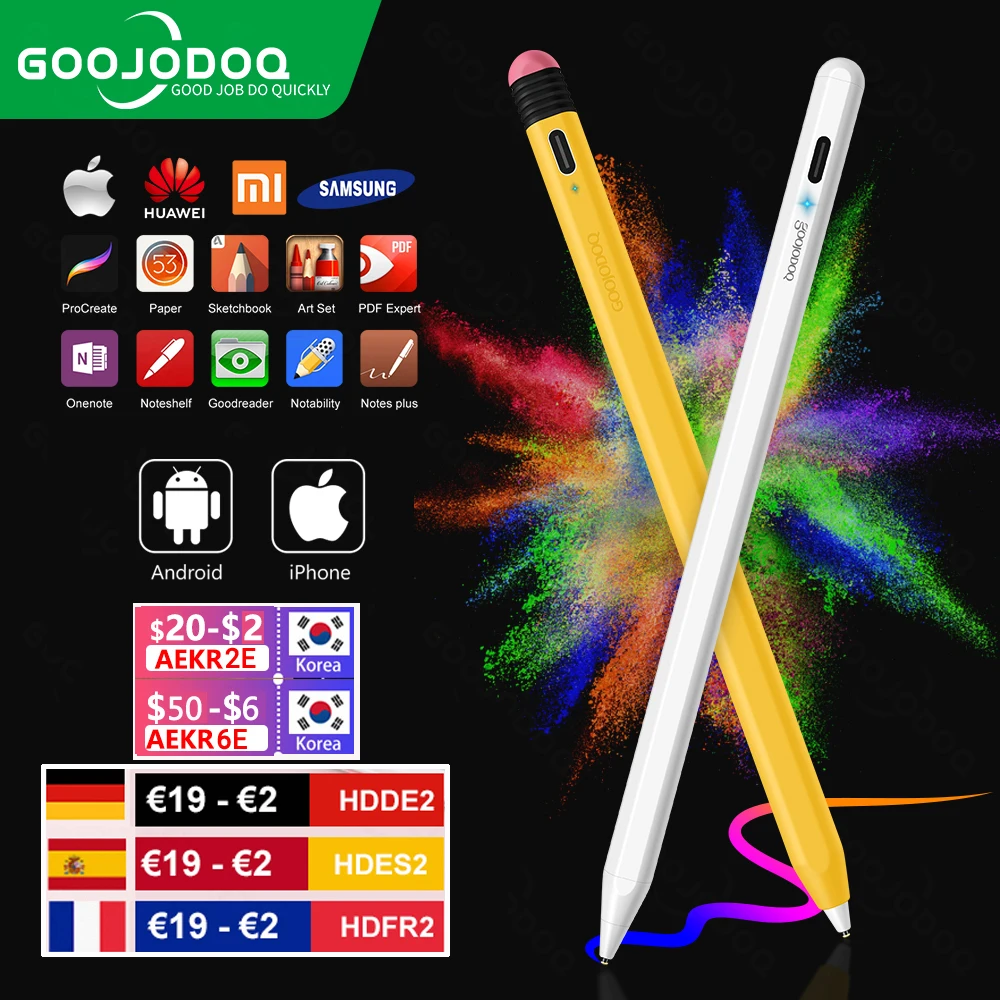 Penna Stilo Per Tablet Android Ios Per Ipad Pencil Apple Pencil 1 2 Touch Pen Per Tablet Pen Pencil Per Ipad Samsung Xiaomi Phone