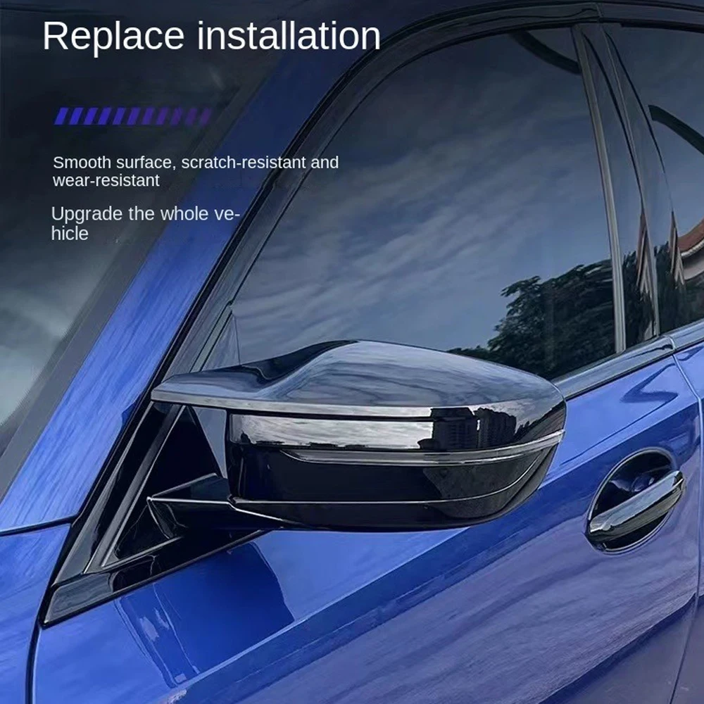 

Car-styling Bright Black Side Wing Rearview Mirror cover caps For BMW 3 4 5 7 Series G20 G21 G28 G22 G11 G12 M4 style LHD RHD