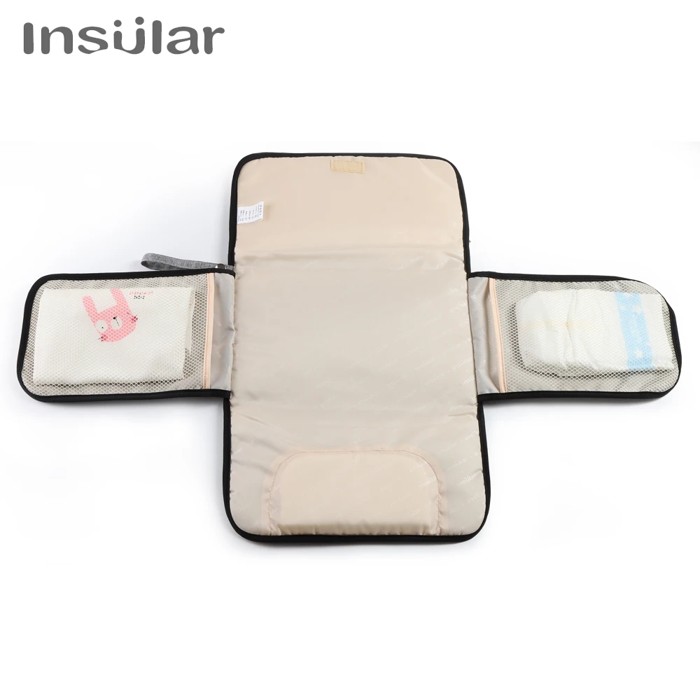 Portable Baby Changing Mat Infant Multifunction Diaper Changing Pad Newborn 2 IN 1 Waterproof Pad Cover Storage Bag