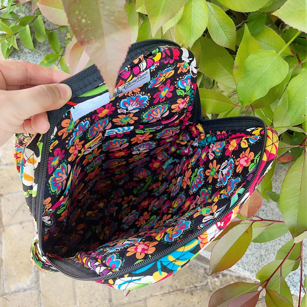 VB limited edition floral double shoulder backpack, pure cotton backpack, travel backpack 6