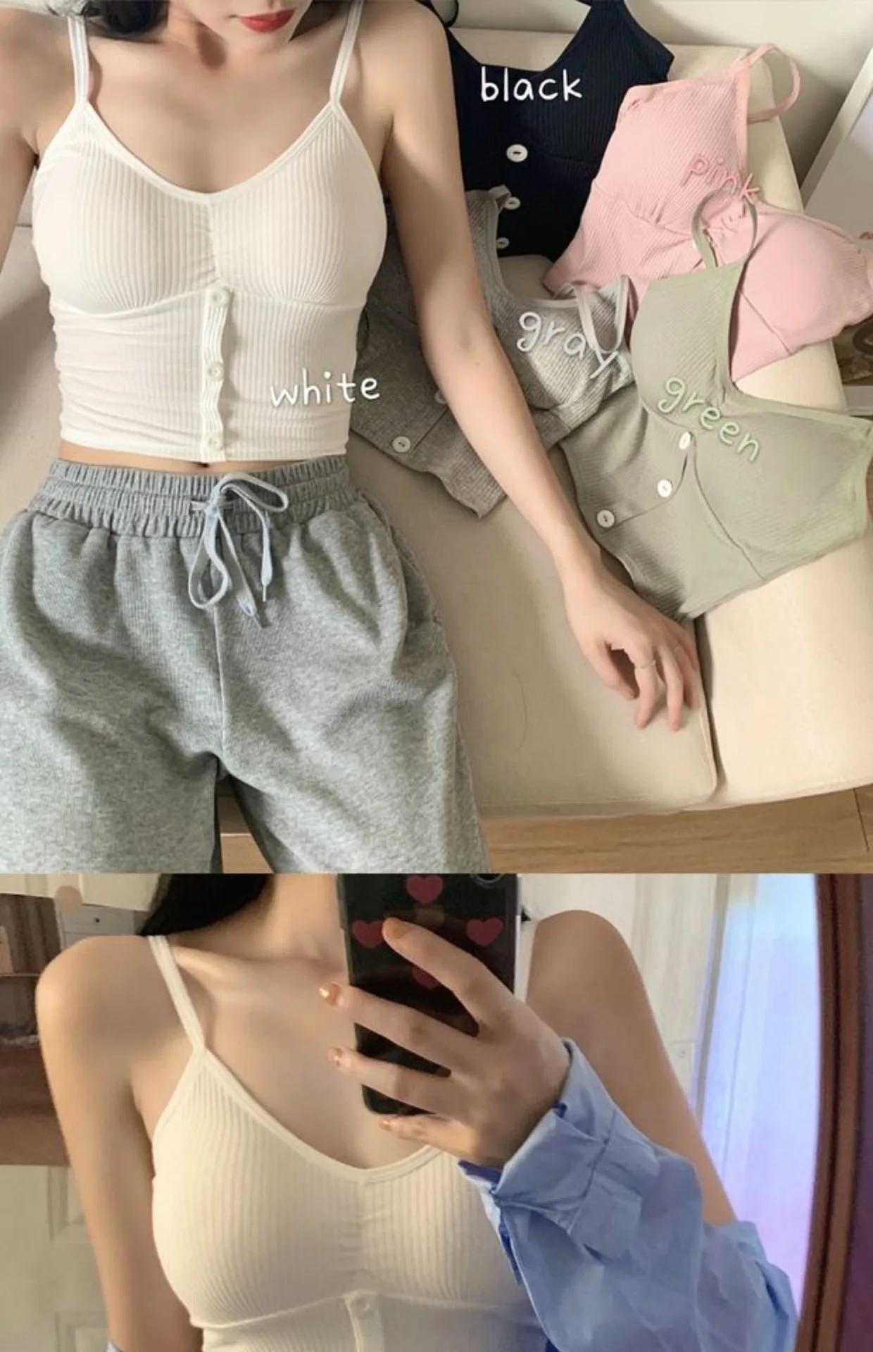 Description Picture 2 of itemBlack Cute Woman Knitted Tank Top Women Strap Vest Sexy Female Knitting Crop Top Bandeau Bra Strapless Tube Crop Tops Ladies