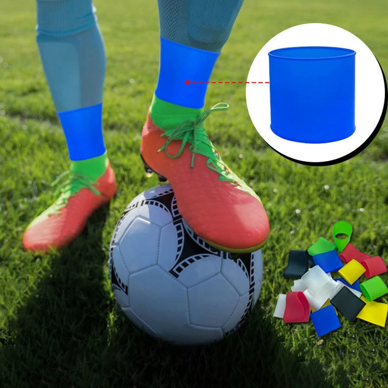 Soccer Shin Guard Straps Silicones Shin Pad Holder Practical Pad Banding Football Running Cycling Sports 1 Pair