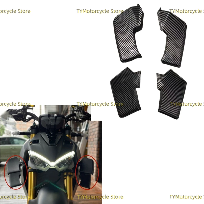 

Carbon fiber coating Winglet Wing Winglets Wings Spoiler Fxed Fit For DUCATI Streetfighter V4 V4S V4SP 2020-2023 V2 2022-2023