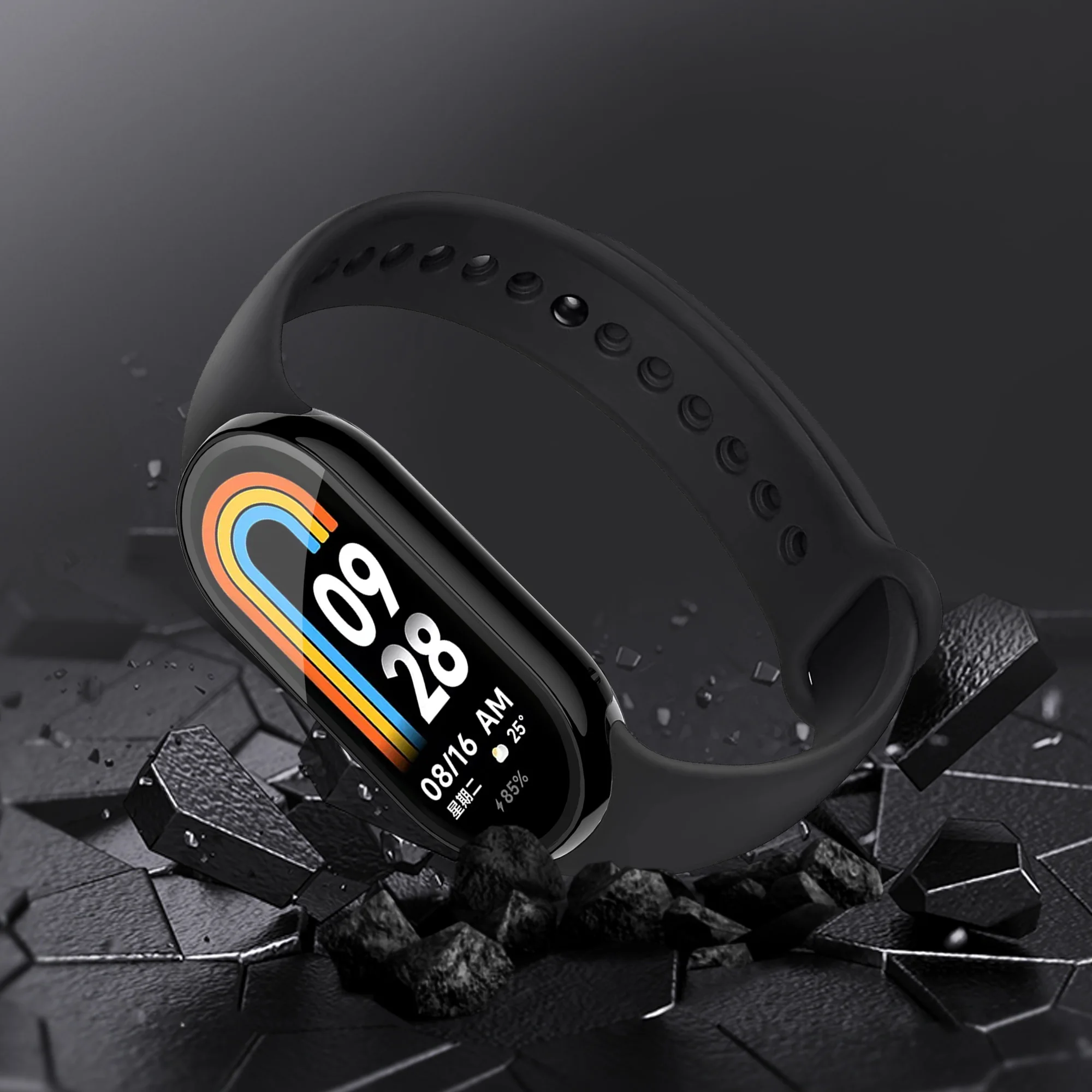 Gehärtetes Glas+PC-Hülle für Xiaomi Mi Band 10 9 8 Stoßfeste Vollschutz-Displayschutzfolie Xiaomi Smart Band 10 9 Zubehör – Detail 2