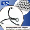9KM Fishing Treble Hooks High Carbon Steel Brabed Sharp Triple Hook Fishing Hooks on Hard Lures Saltwater Fishing Accessories 6