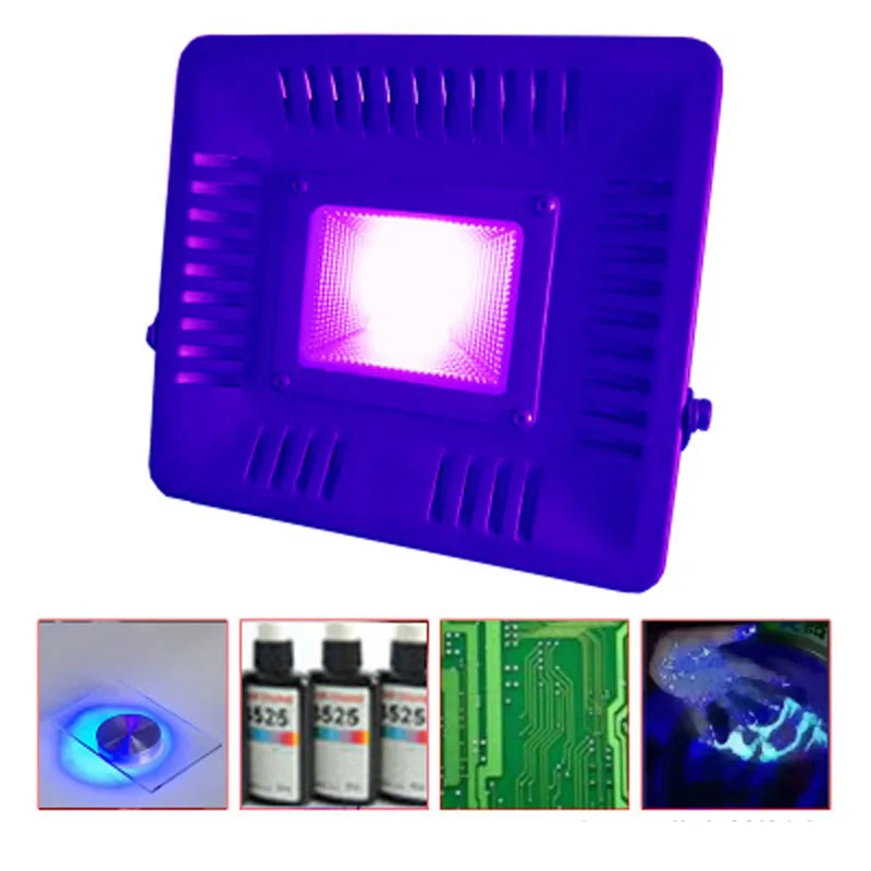 100W led UV 395nm dry curing lamp shadowless glue ink green oil printing fluorescent agent detection money detector lamp