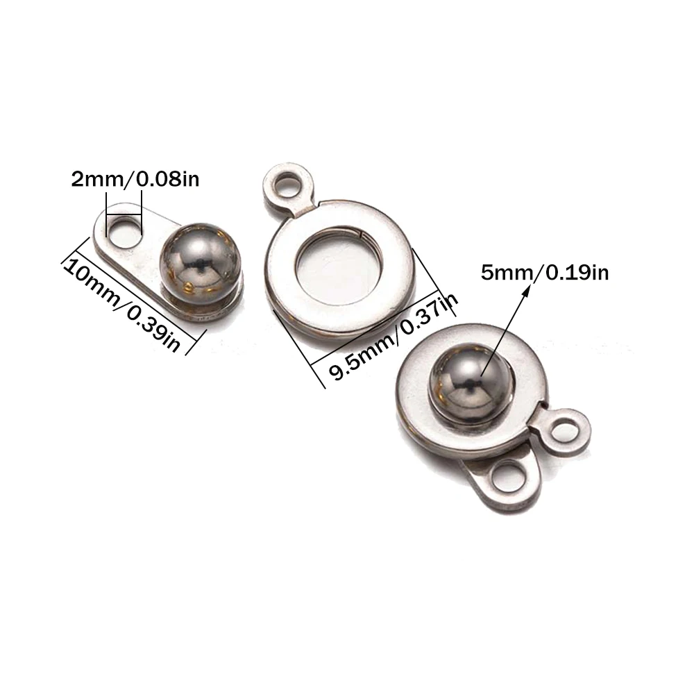 12 Set Fermagli Per Gioielli In Acciaio Inox | Chiusure A Scatto Dorate | Per Braccialetti E Collane - Foto 2