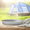 8 inches Aluminum Alloy Plate, Metal Dinner Dishes Serving Camping Plates for Picnic Outdoor Camping, Reusable 3