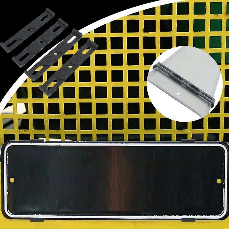 4PCS License Plate Holder Weather-Proof Frameless License Plate Frame Car Tag Frame for Front and Rear Car Tags Car Accessories