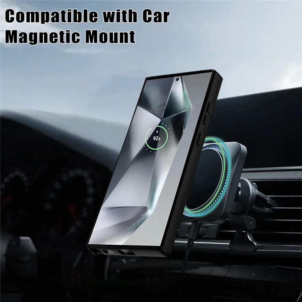 360° Full Shockproof Case for Samsung Galaxy S25 S24 S23 S22 S21 Ultra Plus FE Wireless Charging Transparent Cover 5