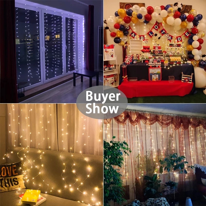 Christmas LED Curtain Light Fairy String Garland Merry Christmas Decorations For Home New Year Gifts Xmas Navidad Wedding Party
