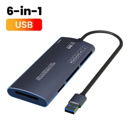 Universal High - Speed 6 - in - 1 Card Reader Adapter (Usb port)