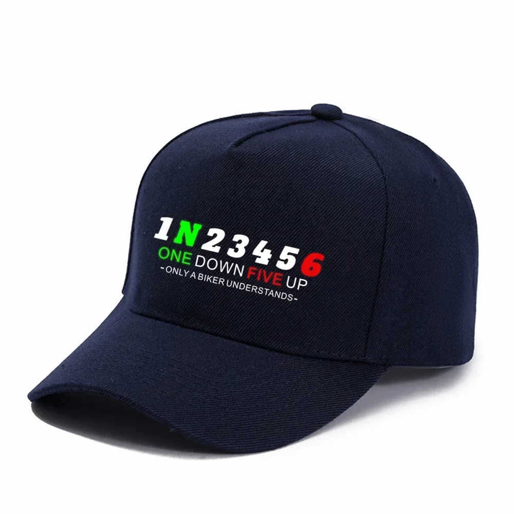 1N23456 Shift Gear Moto Baseball Cap Suzukies Men's Retro Hondaes Peaked Cap Adjustable Dad Hat Shade Sport Baseball Hats 3