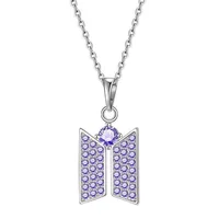 Fashion Necklace with Crystal-tone Zircon Alloy Pendant Gift for Fans - Image 6