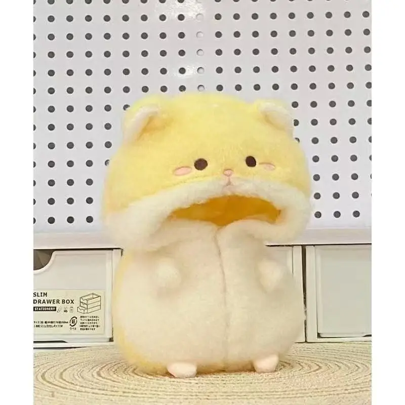 10cm Puppenkleidung Cartoon Hamster Gelber Puppen-Jumpsuit Set Wechselkleidung Spiel Cosplay Miniatur Pyjamas Baumwolle Gefüllte Puppe – Detail 2