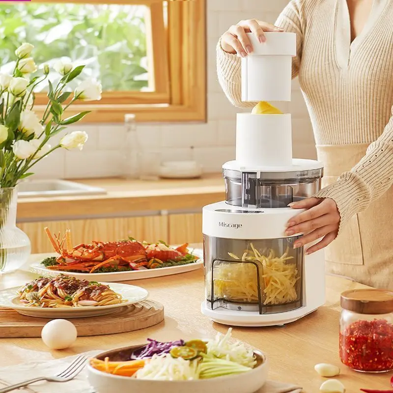 Electric meat grinder 1000ml slicer intelligent vegetable cutting multi-functional cooking machine Kitchen appliances