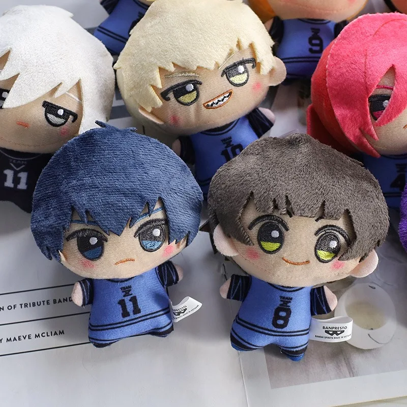 10cm Nagi Seishiro Chigiri Key Chain Hyoma Gagamaru Blue Lock Plush Toy Anime Peripheral Bag Pendant Mini Doll Adults Kids Gifts