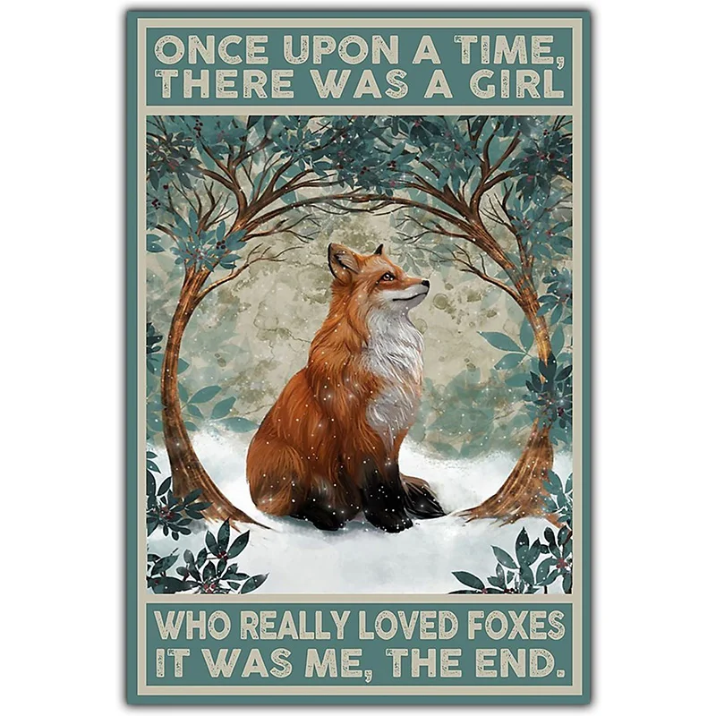 

Cat Fashion Art Rabbit Calf Dog Horse Animal Canvas Painting English Slogan Wall Art Poster Living Room Home Metal Tin Sign