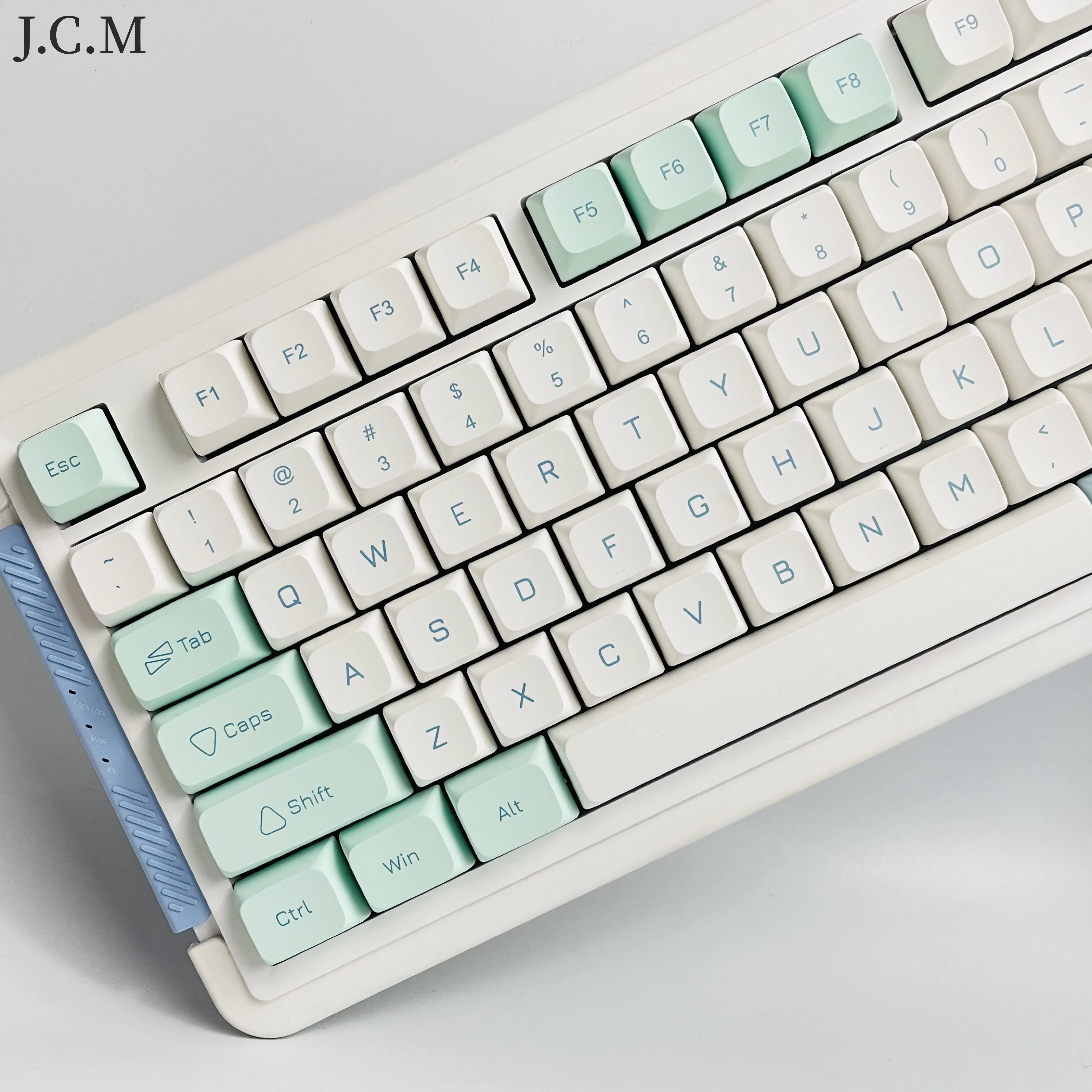 Xda Pbt Keycaps para Teclado Mecânico Ice Mint e Glacier Dye Sub Keycap Mac Iso Abnt2 Layout Personalizado para Cherry Gaming 137 Chaves - Imagem 4