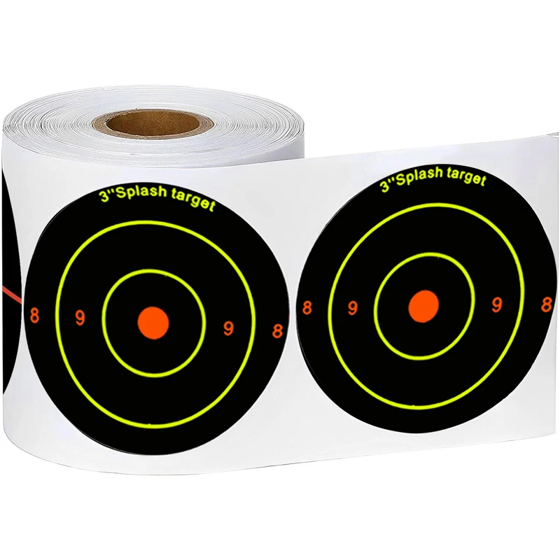 100/200pcs Adhesive Sticker Targets Splatter Splash 3in Paper Per Shooting ToolsRoll Amp Shooting Reactive Practice shooting targets stickers spinner shooting targets